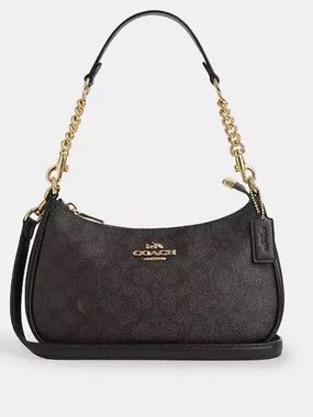 Coach Teri Shoulder Bag Signature Canvas